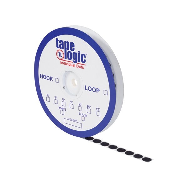 Tape Logic 5/8'' Black Loop Tape Logic Individual Tape Dot Roll BUY00025862 - main